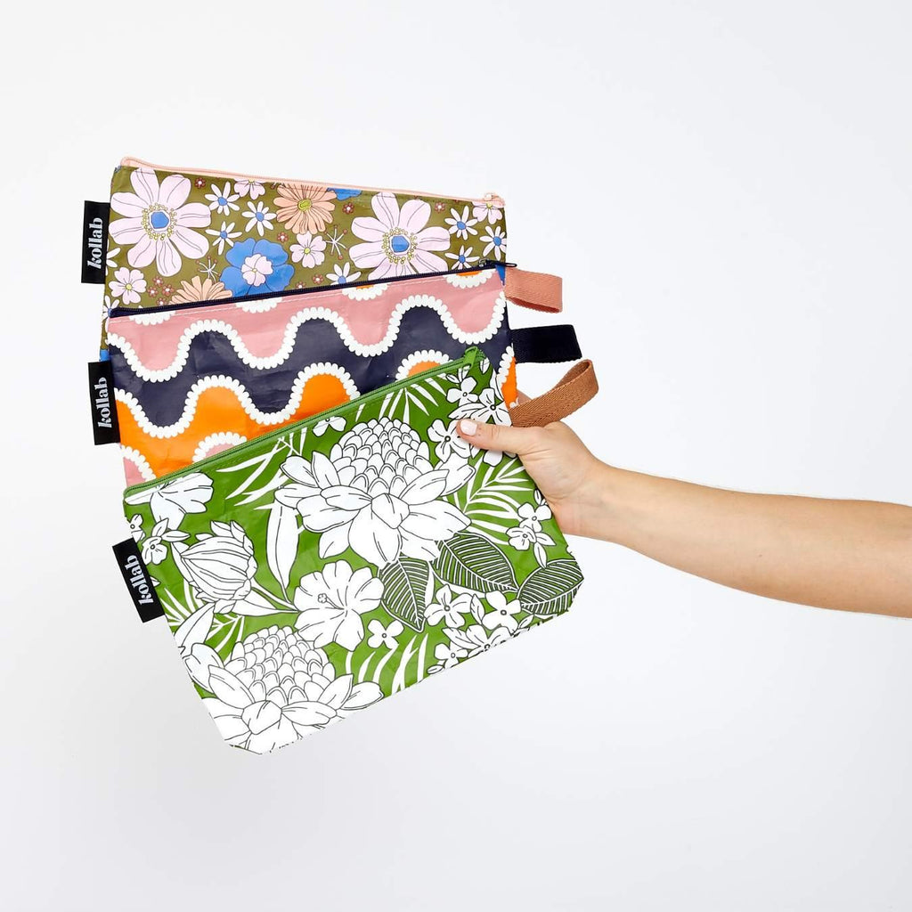 Clutch Bag Blue Flowers - Kollab USA