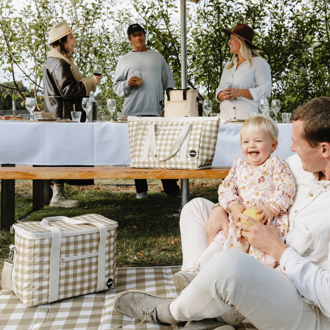 Picnic Bag Olive Check - Kollab USA