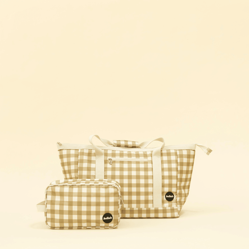 Tote Bag Olive Check - Kollab USA