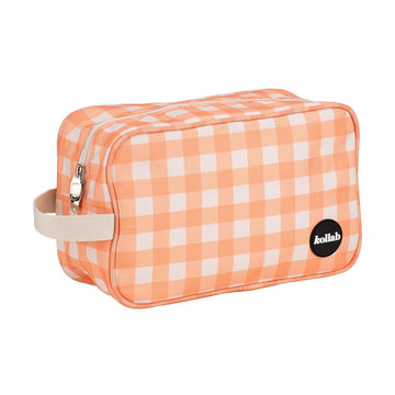 Travel Bag Apricot Check - Kollab USA