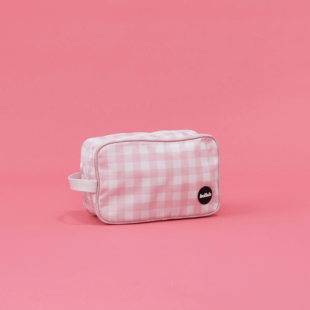 Travel Bag Candy Pink Check - Kollab USA